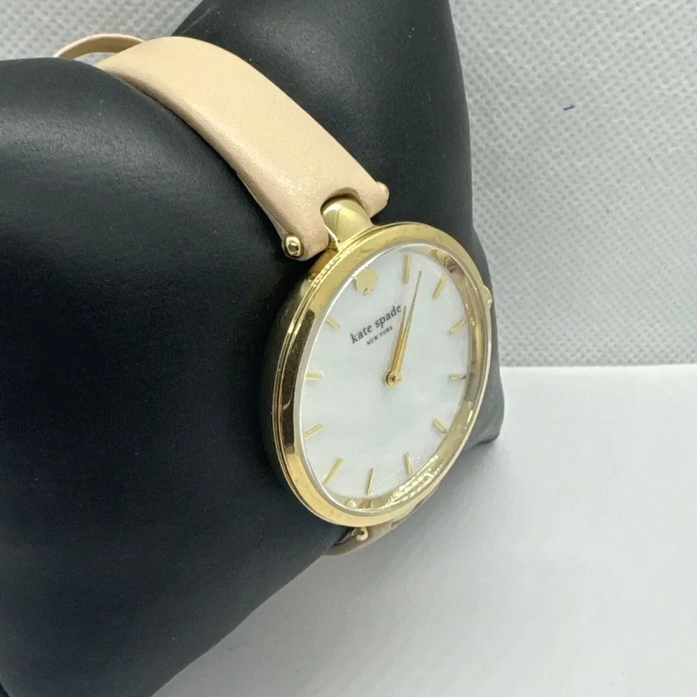 Kate Spade Holland KSW1281 Women's Pink Leather Strap Analog Dial Watch JNA462